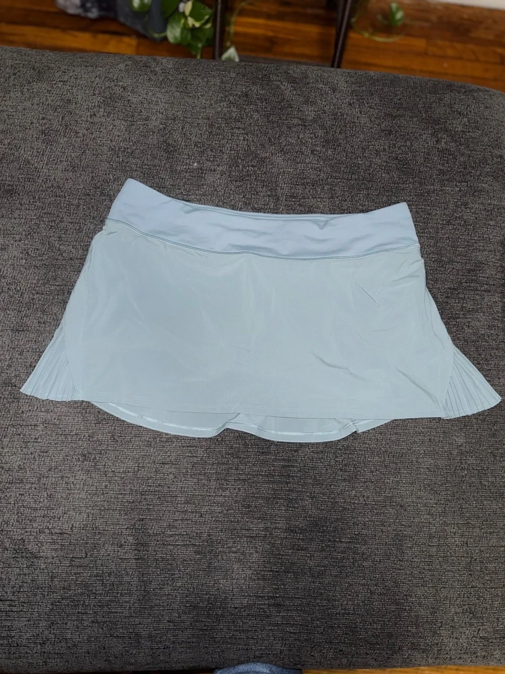 Lululemon Pace Rival Skirt Size 12 Light Blue Pleated Tennis Golf Athletic
